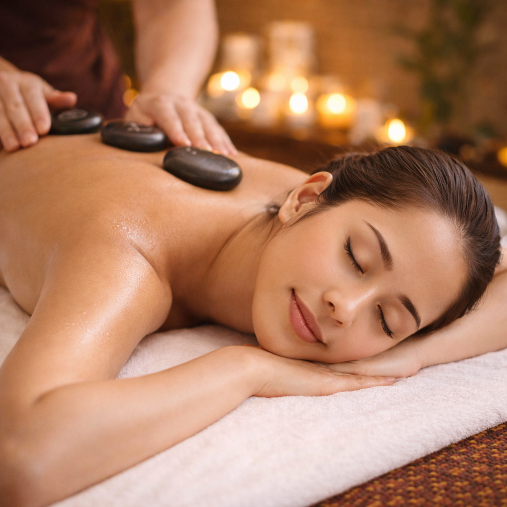 Massage aux pierres chaudes
